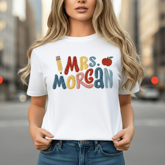 Celebrate Teachers - Personalized Name Embroidered Unisex T-shirt - Thegiftio