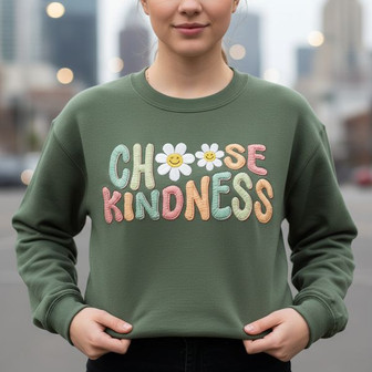 Dedicated Teacher Gift - 'Choose Kindness' Embroidered Sweatshirt - Thegiftio UK