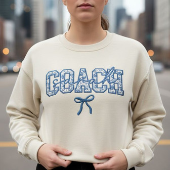 A Gift for the Best Coach - Personalized Embroidered Sweatshirt - Thegiftio