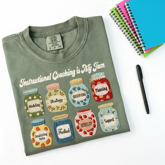 Jammin' Instructional Coach Embroidered Comfort Colors T-shirt - Thegiftio UK