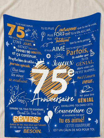 Couvertures Pour 75 Ans Plaids Pour Hommes Cadeaux D'Anniversaire Pour Les Hommes De 75 Ans Papa Grand-PèRe Oncle FrèRe Petit Ami Mari CollèGues Cousin Amis IdéEs De Cadeaux D'Anniversaire (75-Lui) - Cadeauxyz
