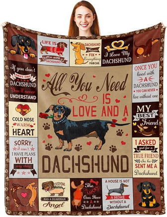 Parcae Cadeau Teckel Pour Femme, Cadeau De Chien Saucisse Pour Femme, Cadeau Pour Amoureux De Teckel Pour Femme, Homme Et Adulte, Meilleure Maman/Papa, DéCoration De Teckel, Couverture Mignonne 150 X - Cadeauxyz