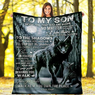 Couverture Douillette Douce Pour Papa Allemand Pour Fils, Courrier AéRien, Message Positif, Encourageant, Moelleux, Cadeau D'Anniversaire Pour Fils, Couverture En Flanelle - Cadeauxyz