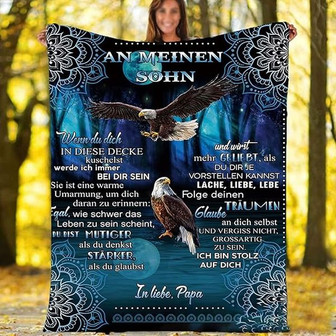 Couverture En Flanelle Super Douce - Pour Fils De Papa, Encouragement Positif - Cadeau Pour Mon Fils - Couverture Moelleuse - Cadeauxyz