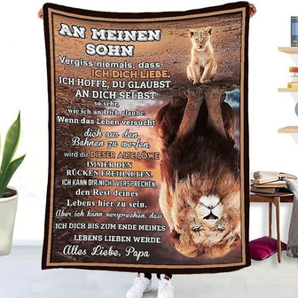 Couverture En Flanelle Super Douce - Pour Fils De Papa, Encouragement Positif - Cadeau Pour Mon Fils - Couverture Moelleuse - Cadeauxyz