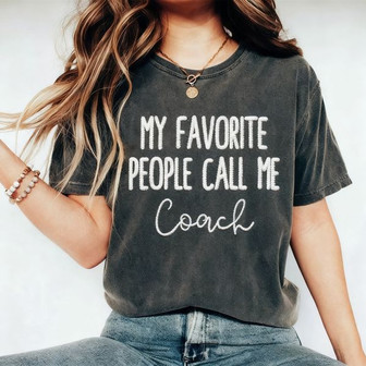 Embroidered Comfort Colors T-shirt - Team's Favorite Coach Gift - Thegiftio UK