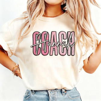 Honor Your Coach - Personalized Embroidered Comfort Colors Tee - Thegiftio