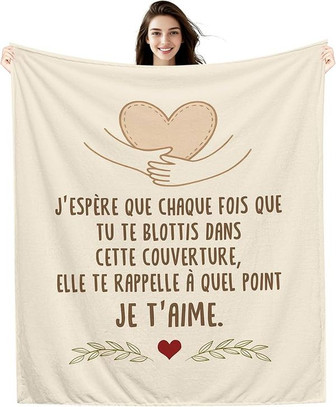 J’EspèRe Que Chaque Fois Que Tu Te Blottis Dans Cette Couverture Elle Te Rappelle à Quel Point Je T’Aime Couverture Pour Maman Papa Fille SœUr Mamie Papi Tante Amie Anniversaire Cadeau De Noël (A) - Cadeauxyz