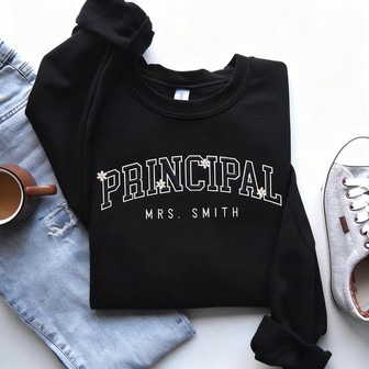 Leader's Personalized Embroidered Principal Sweatshirt Gift - Thegiftio