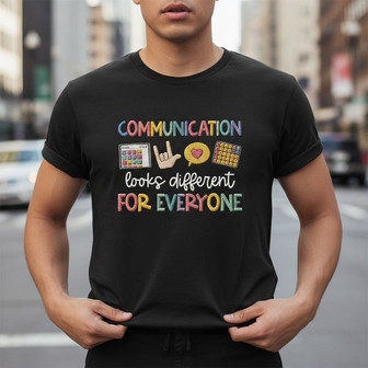 Embroidered Teacher T-shirt - Support Every Mind with SLP Pride - Thegiftio UK
