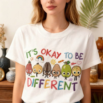 Good Egg Inclusivity Teacher Embroidered Comfort Colors T-shirt - Thegiftio UK