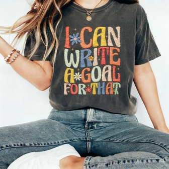 SPED Goal Writer Teacher Embroidered Comfort Colors T-shirt - Thegiftio UK