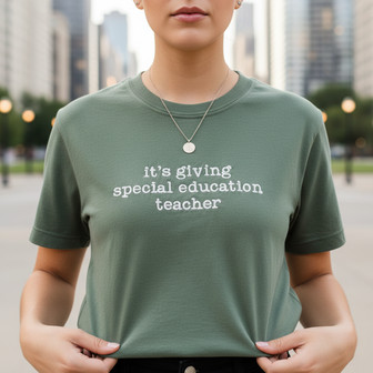 Compassionate SPED Teacher Embroidered Comfort Colors T-shirt - Thegiftio UK