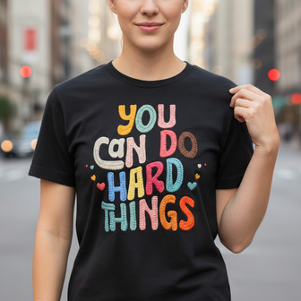 Embroidered Teacher T-shirt - Honor the Strength in Hard Things - Thegiftio UK