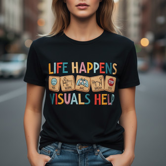 Embroidered Teacher T-shirt - Power of Visuals in Special Education - Thegiftio UK