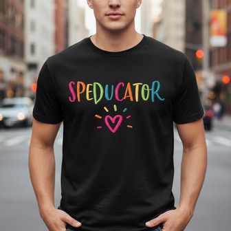 Embroidered Teacher T-shirt - Speducator Heart for Special Needs - Thegiftio UK