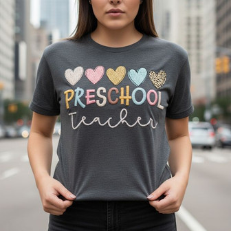 Inspire Little Learners - The Best Embroidered Teacher T-shirt - Thegiftio