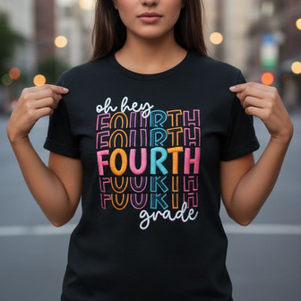 Making 4th Grade Magic - Custom Embroidered Teacher T-shirt - Thegiftio