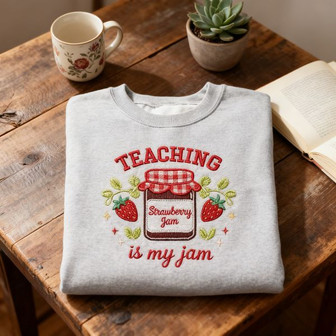 Music to My Ears - This Embroidered Teacher Sweatshirt Is My Jam - Thegiftio