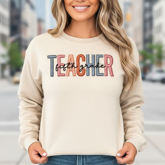 Grade 5 Impact - Your New Favorite Embroidered Teacher Sweatshirt - Thegiftio UK