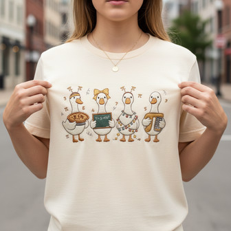 Clever Goose Math Teacher Embroidered Comfort Colors T-shirt - Thegiftio