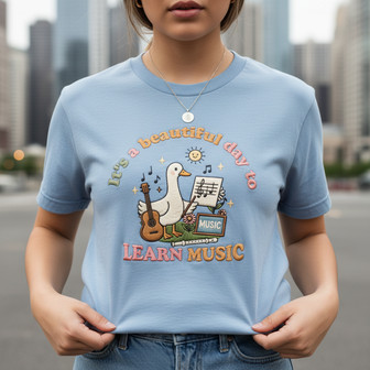 Music Teacher Embroidered Comfort Colors T-shirt Silly Goose - Thegiftio