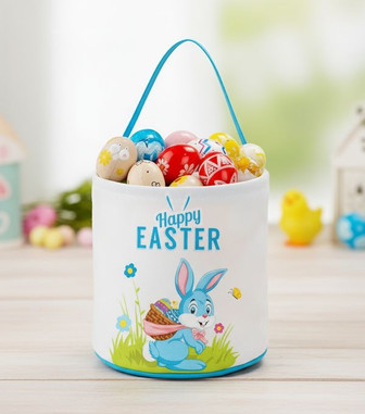 Adorable Bunny Easter Fabric Basket for Egg Hunt Joy, Gift for Kids - Thegiftio