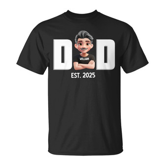 3D Effect Dad Personalized T Shirt - Gift for Father - Thegiftio UK