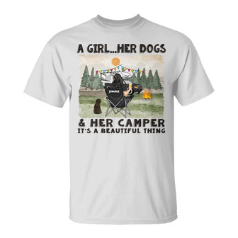 A Girl And Her Dogs Beautiful Thing Custom T-Shirt - Gift - Thegiftio UK