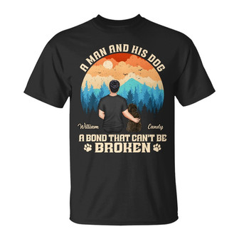A Man And His Dog Personalized T Shirt - Gift for Dog Dad - Thegiftio UK