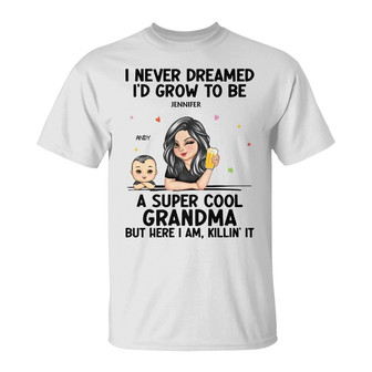A Super Cool Grandma Personalized T-Shirt - Gift for Grandma - Thegiftio UK
