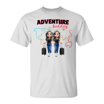 Adventure Buddies 3D Effect Custom T Shirt - Gift for Bestie - Thegiftio UK