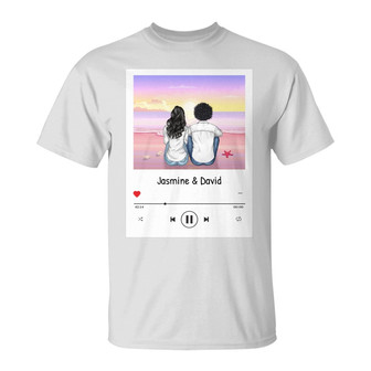 All The Love Songs Personalized T-Shirt - Gift for Couples - Thegiftio UK