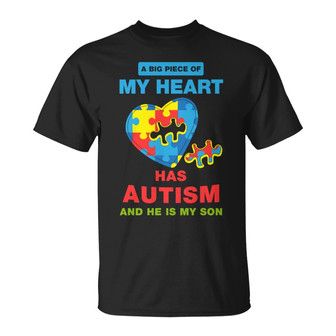 Autism Big Piece Of My Heart Personalized T-Shirt - Gift - Thegiftio UK