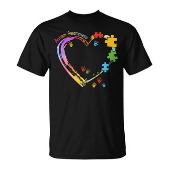Autism Heart Colorful Personalized T-Shirt - Gift for Autism - Thegiftio UK