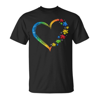 Autism Puzzle Heart Personalized T-Shirt - Gift for Everyone - Thegiftio UK
