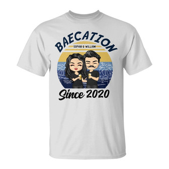 Baecation Personalized T-Shirt - Gift for Beach Couple - Thegiftio UK