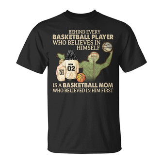 Basketball Mom Behind Every Basketball Player Custom T-Shirt - Thegiftio UK