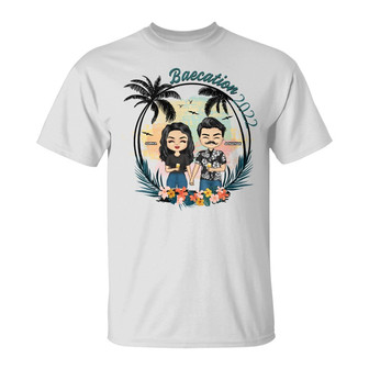 Beach Couple Baecation Custom T-Shirt - Gift for Couple - Thegiftio UK
