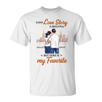 Beautiful Love Story Custom T-Shirt - Gift for Couples - Thegiftio UK