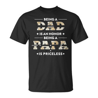 Being A Dad Is An Honor Custom T-Shirt - Gift For Dads - Thegiftio UK