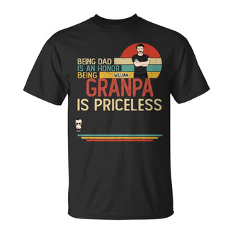 Being Dad Is An Honor Personalized T-Shirt - Gift for Father - Thegiftio UK