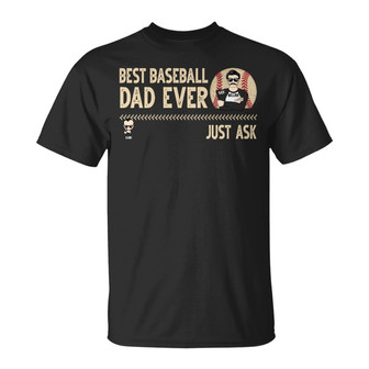 Best Baseball Dad Ever Custom T-Shirt - Gift for Father - Thegiftio UK