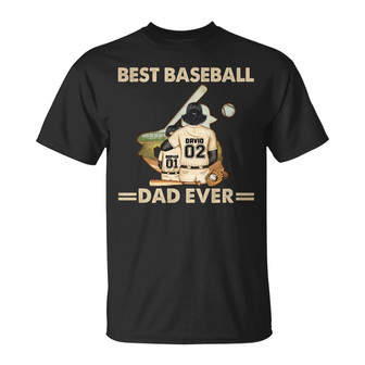 Best Baseball Dad Ever Personalized T-Shirt - Father Gift - Thegiftio UK