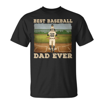 Best Baseball Dad Ever Personalized T-Shirt - Father's Gift - Thegiftio UK