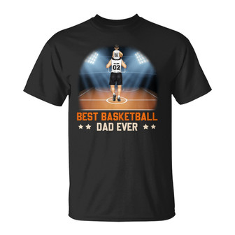 Best Basketball Dad Ever Personalized T-Shirt - Gift for Dad - Thegiftio UK