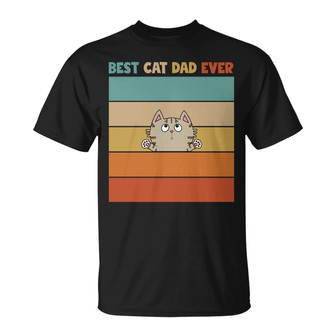 Best Cat Dad Ever Retro Custom T-Shirt - Gift for Dad - Thegiftio UK