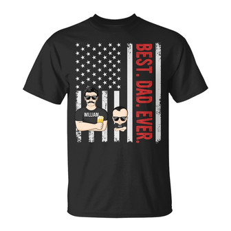 Best Dad Ever Best Grandpa Ever Custom T-Shirt - Thegiftio UK