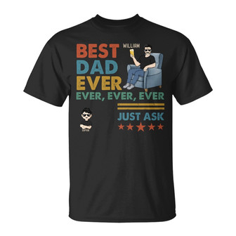 Best Dad Ever Just Ask Custom T-Shirt - Gift for Father - Thegiftio UK