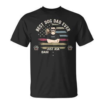 Best Dog Dad Dog Mom Ever Personalized T-Shirt - Thegiftio UK
